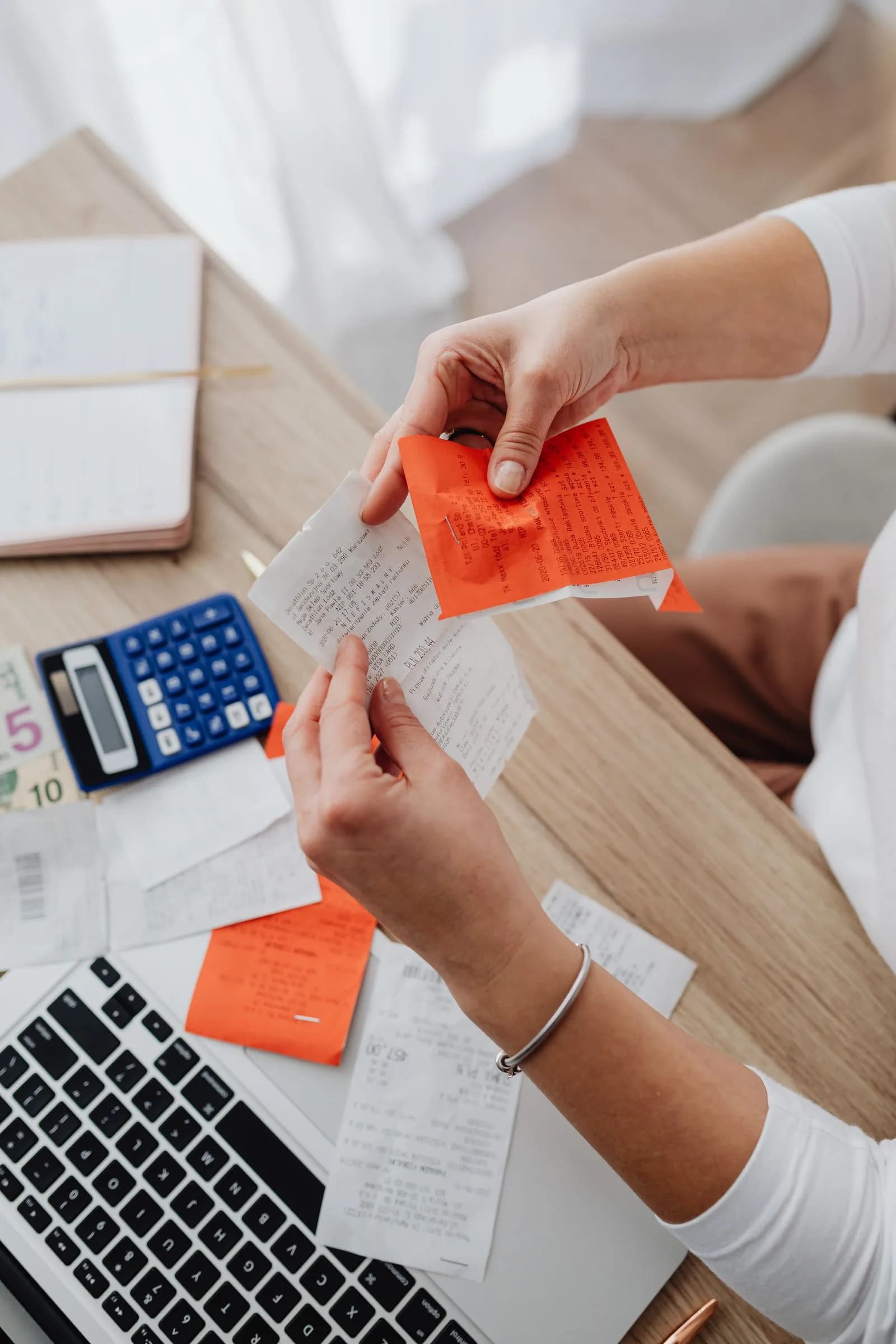 Accountant organizing receipts — Accounting Firms marketing by TML Agency