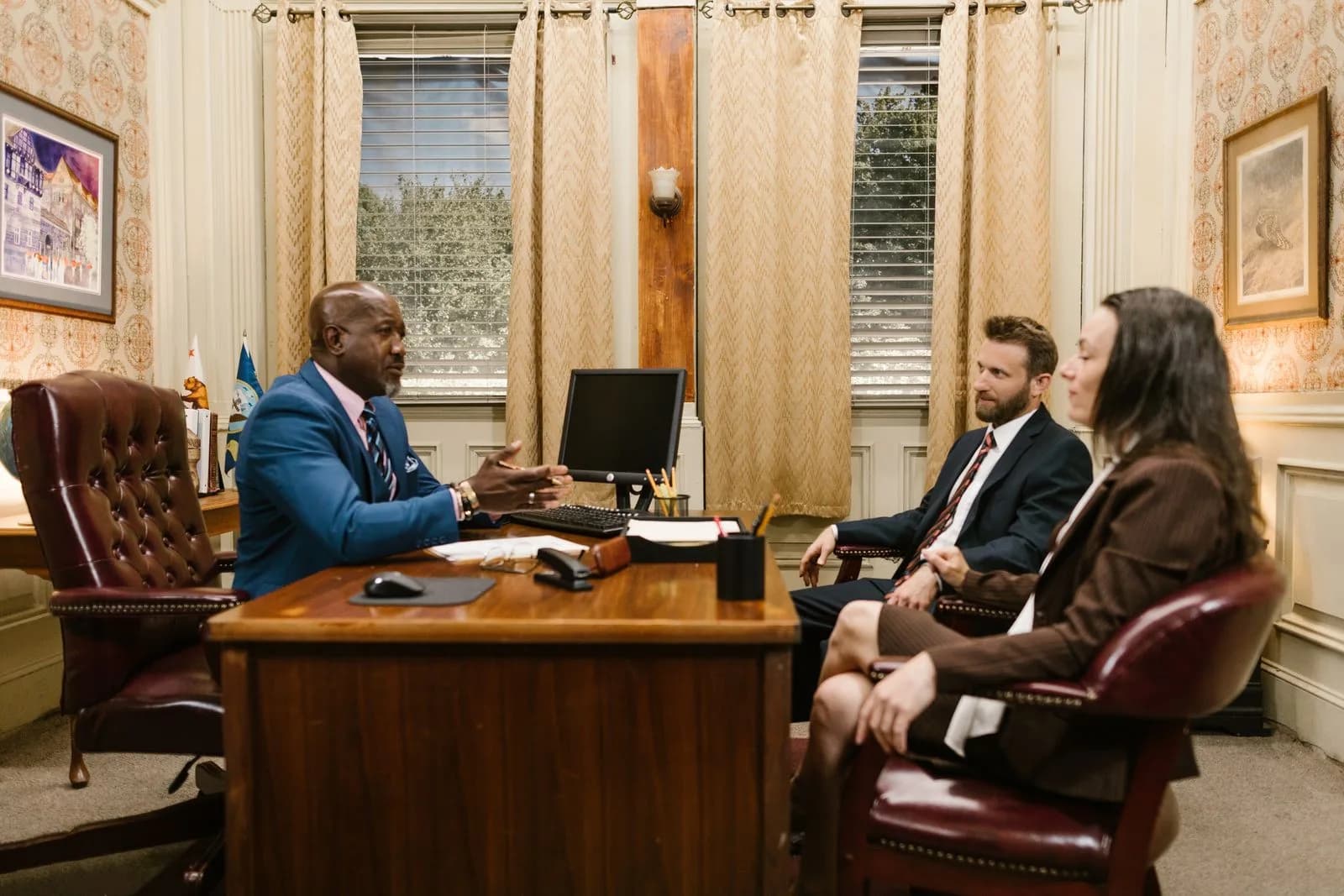 Attorney preparing client for court — Law Firms & Legal Services marketing by TML Agency
