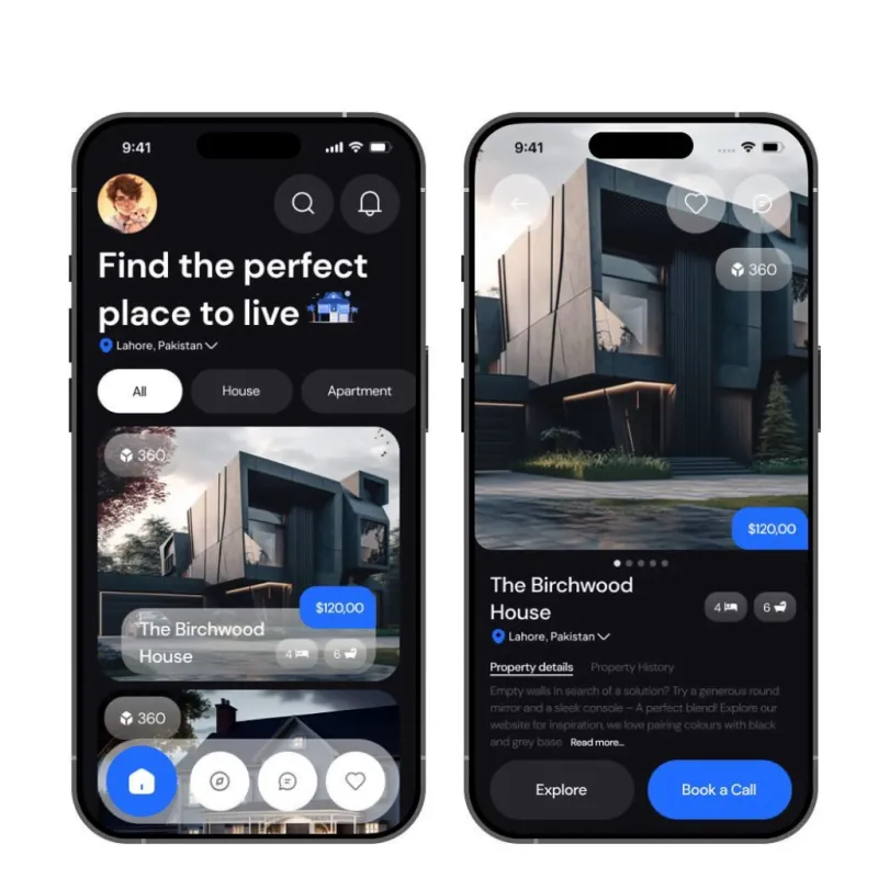 Real Estate App — UI/UX by TML Agency