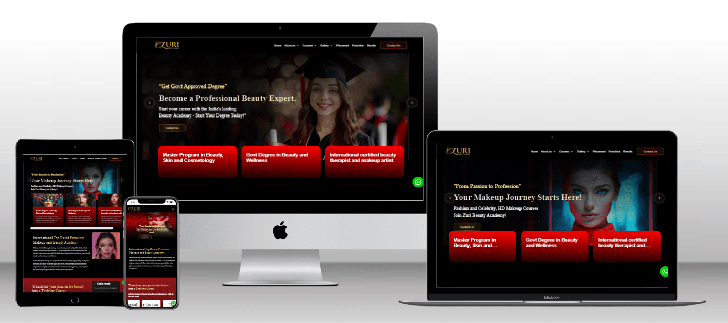 Zuri Beauty Academy — Web Design by TML Agency